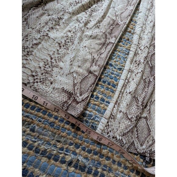 Python Snakeskin Palazzo Pants L Wide Leg Large Tie Front Animal Print Mobwife - Picture 5 of 8